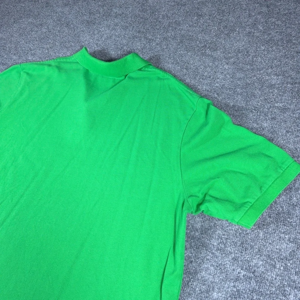 Polo Ralph Lauren Mens 2XLT Tall Green Short Sleeve Pique Polo Orange Pony Logo
